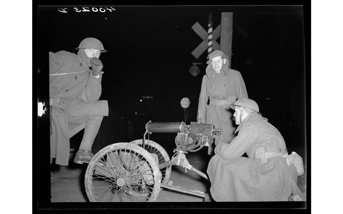 Strikers inside Fisher Body plant during sit-down